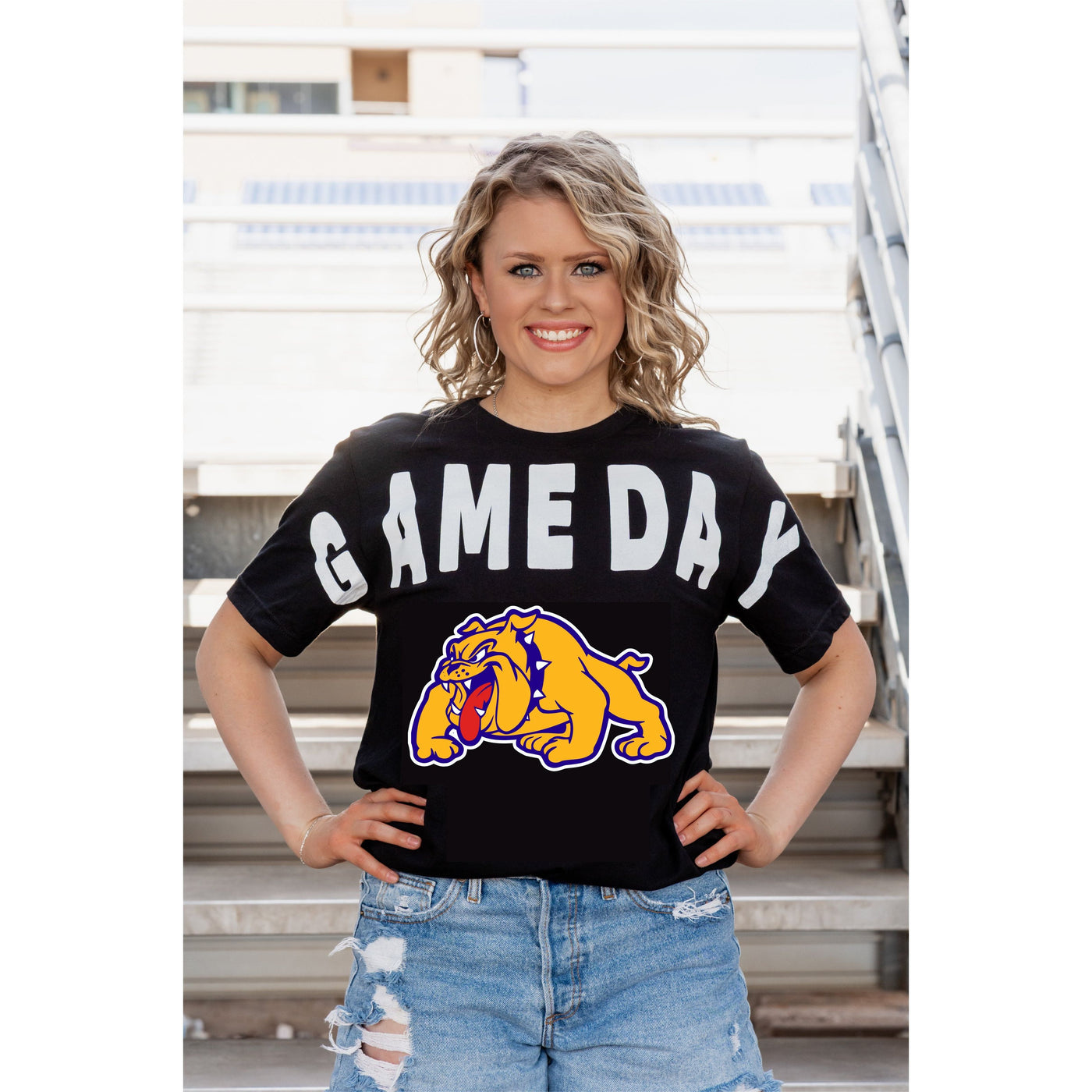 Wylie Bulldogs - Game Day with Sleeves Tee