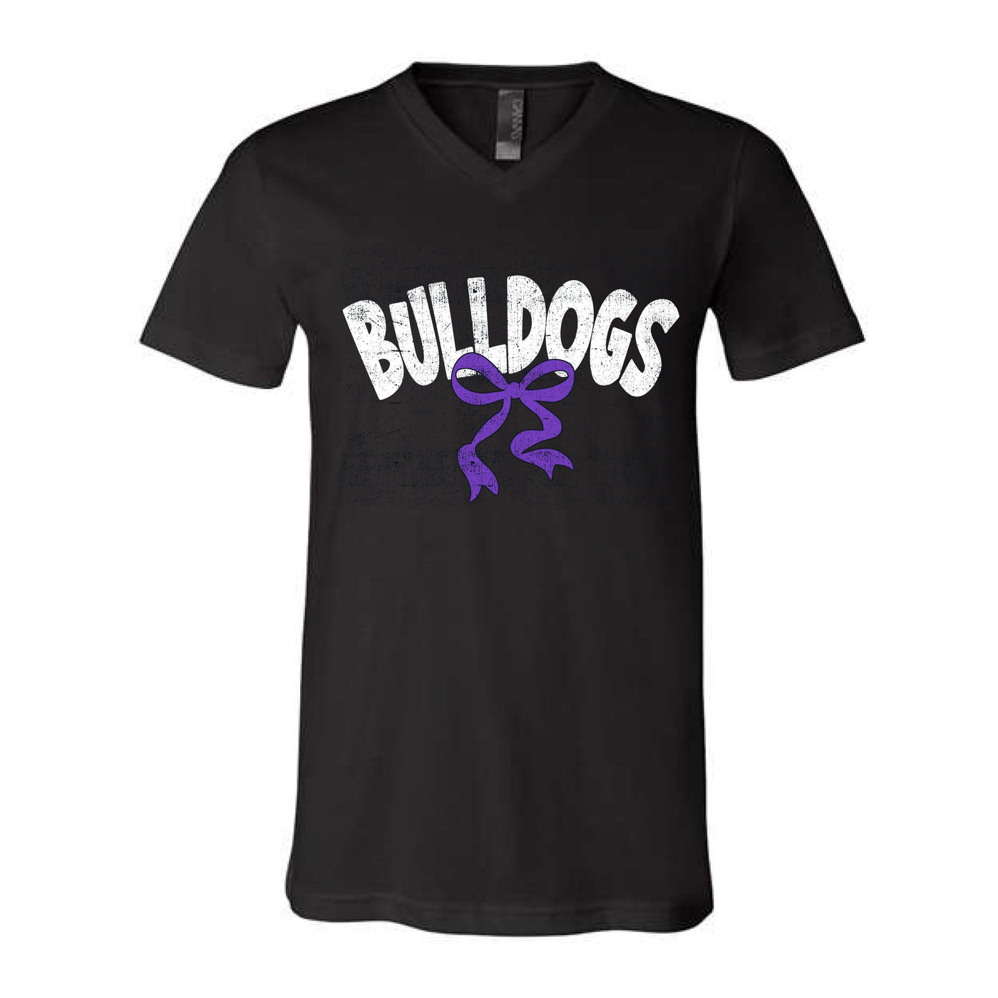 Wylie Bulldogs - Bow V-Neck Tee