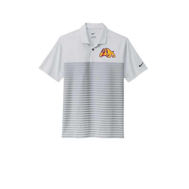 Nike Grey Stripe Polo Shirt