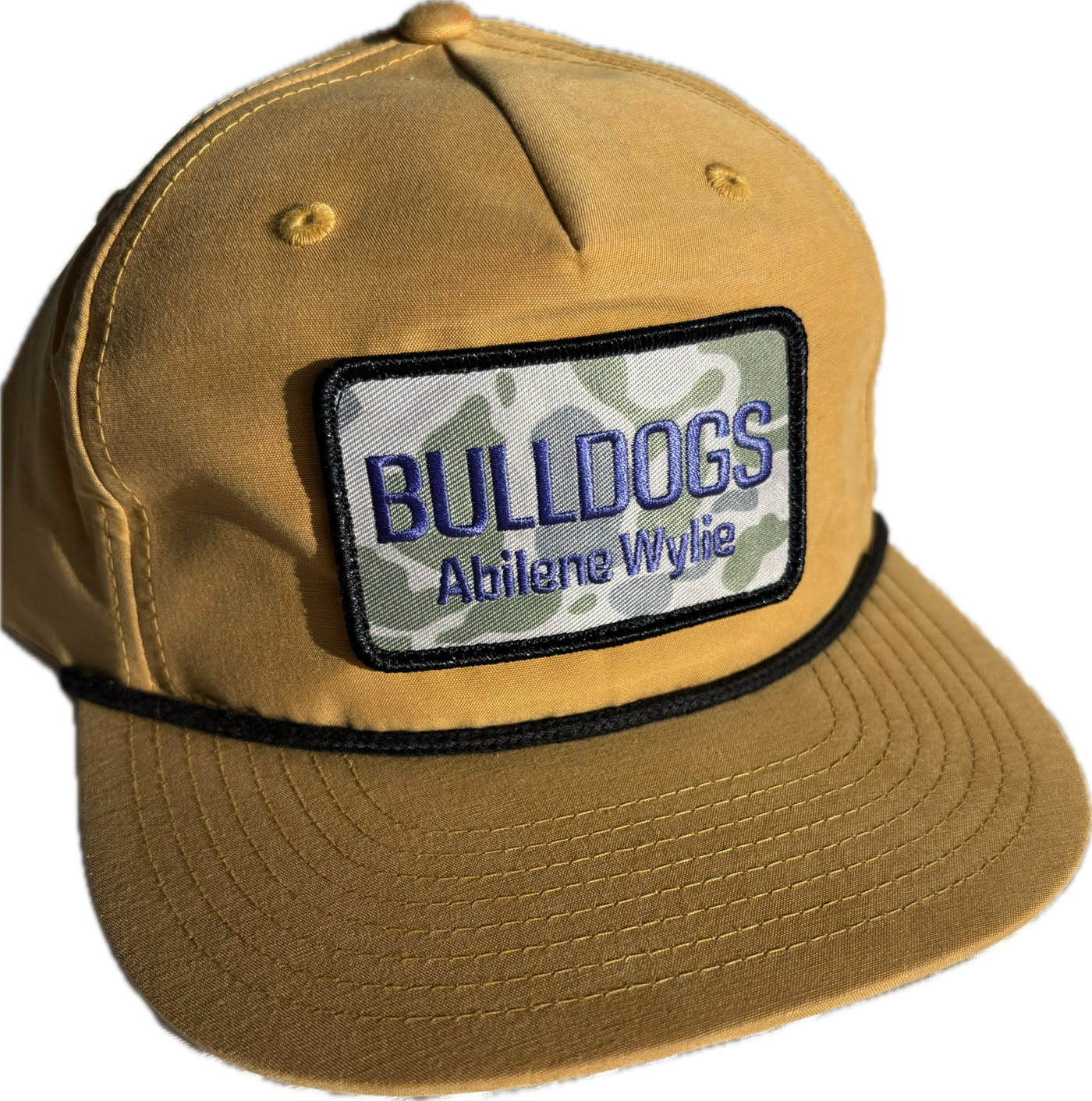 Gold Rope Cap with Camo Patch