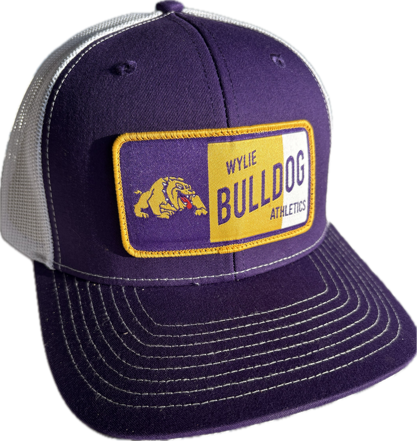 Purple Mesh Back 112 Cap with Stripe Patch