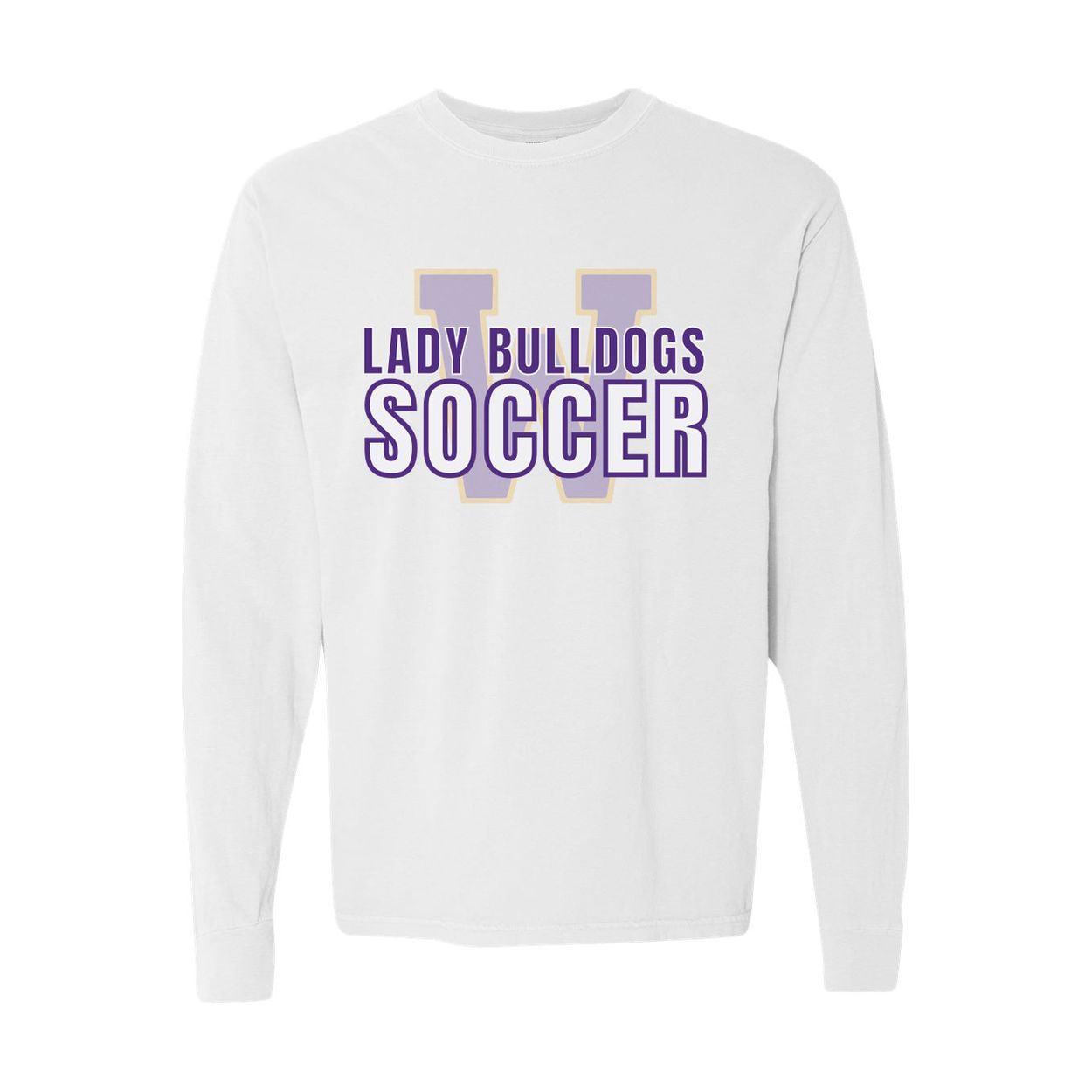 Lady Bulldogs Soccer on White Wylie Booster Club